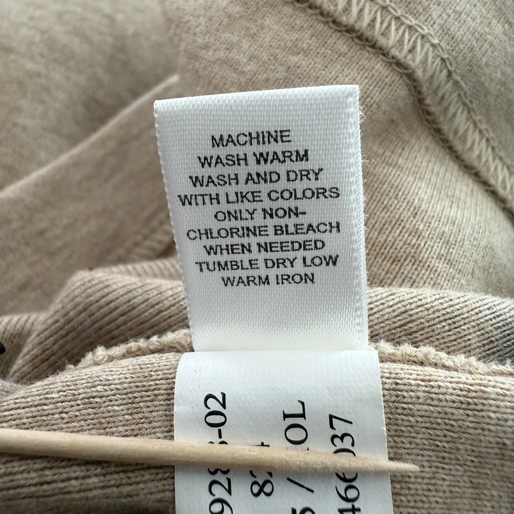 Banana Republic Sweater Mens XL Beige Button Mock Neck Henley‎ Pullover Cotton
